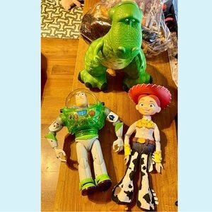 Toy Story Interstellar Buzz Lightyear Translucent Green, Jessie and Rex